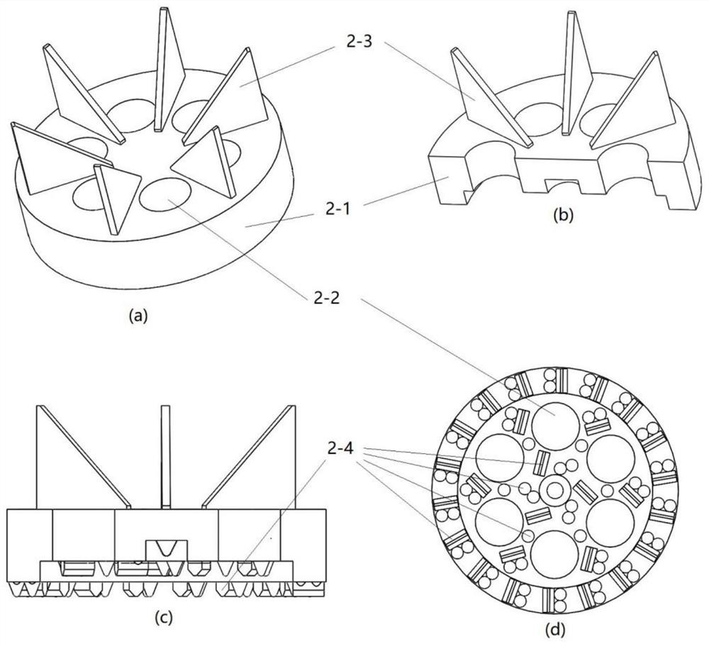 Barrel type efficient impact drill bit for rock-socketed inclined pile construction