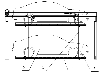 Rearview mirror collision preventing structure of stereo garage