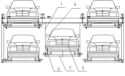 Rearview mirror collision preventing structure of stereo garage