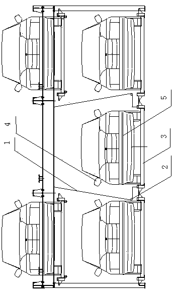 Rearview mirror collision preventing structure of stereo garage