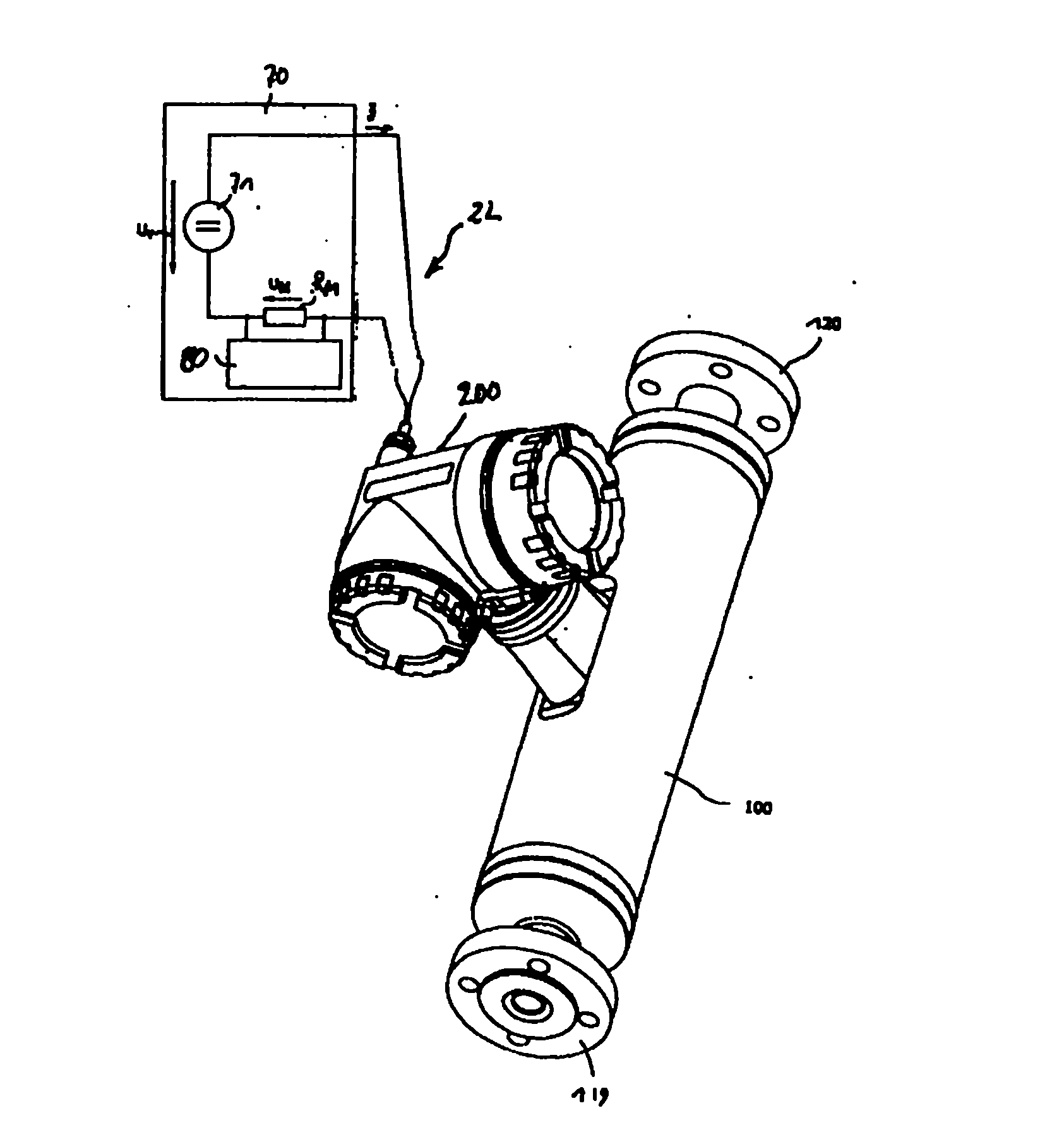 Field device electronics fed by an external electrical energy supply