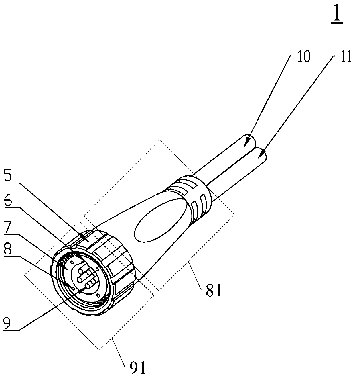 Streetlamp connecting device