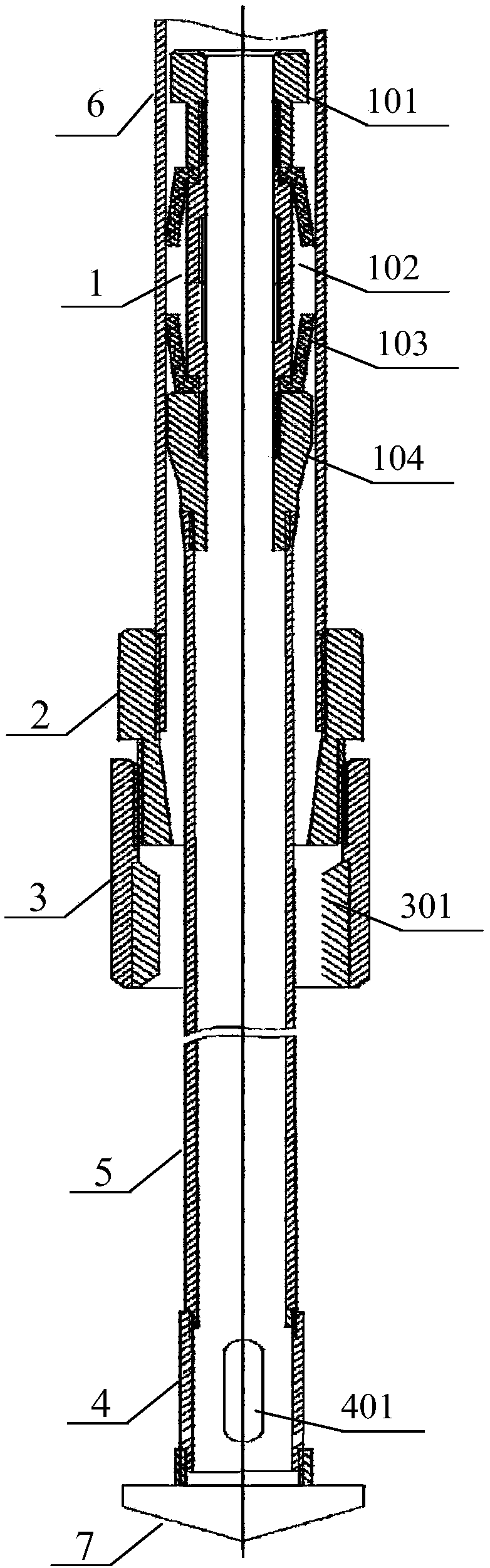 Sand washing method and special tool