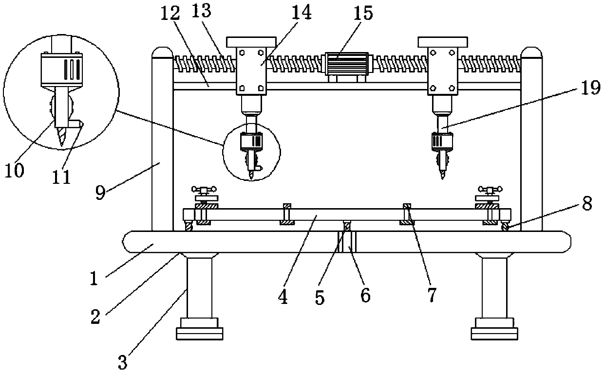 Stable type building timber equal-distance cutting device