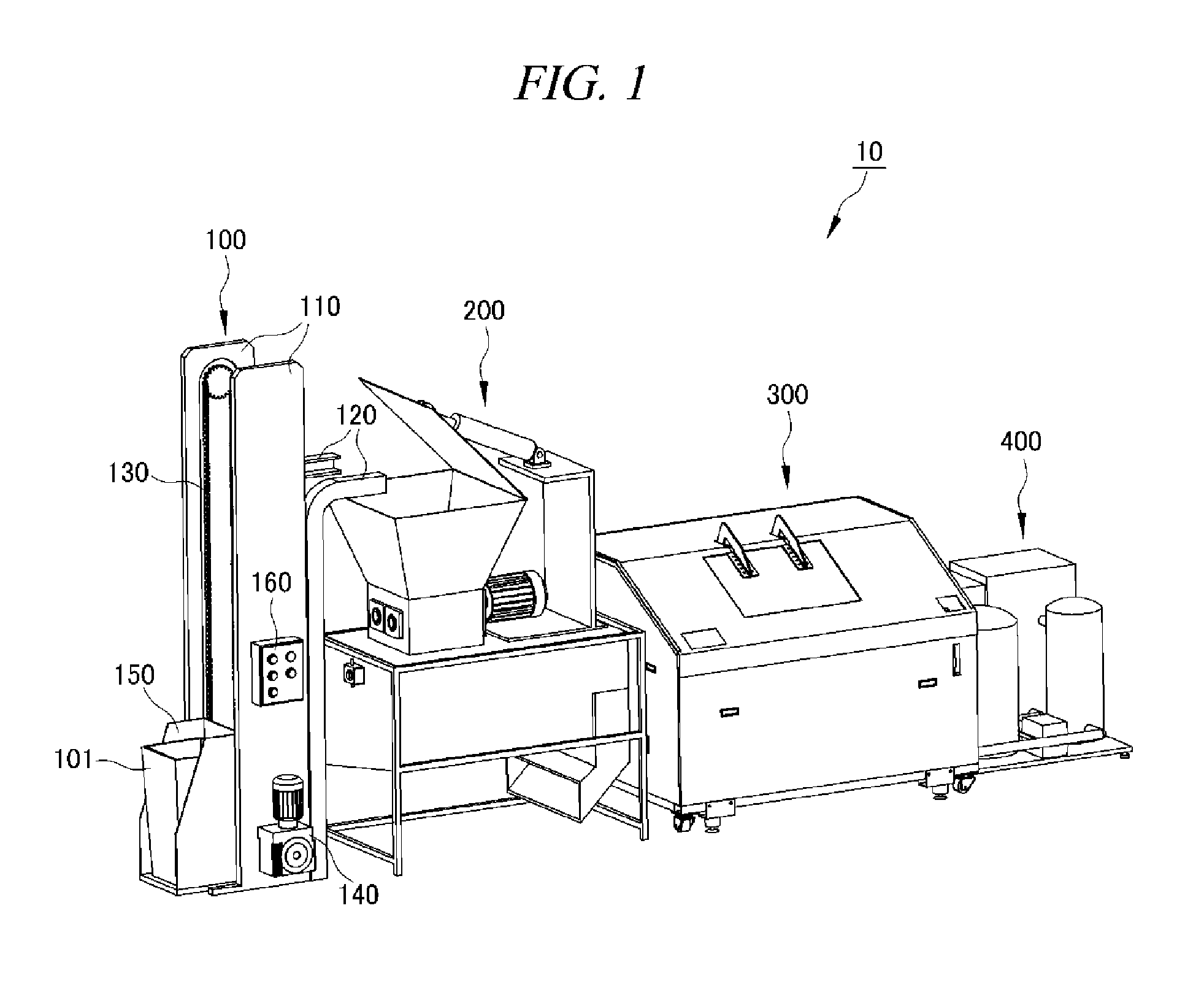 Garbage separating apparatus and food waste disposal system including the same