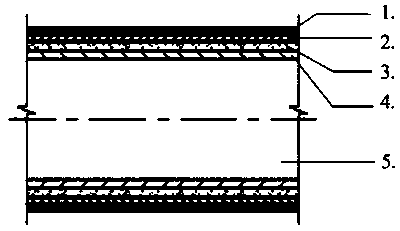 Repair assembly for corrosion-resistant layer of buried pipeline and construction method