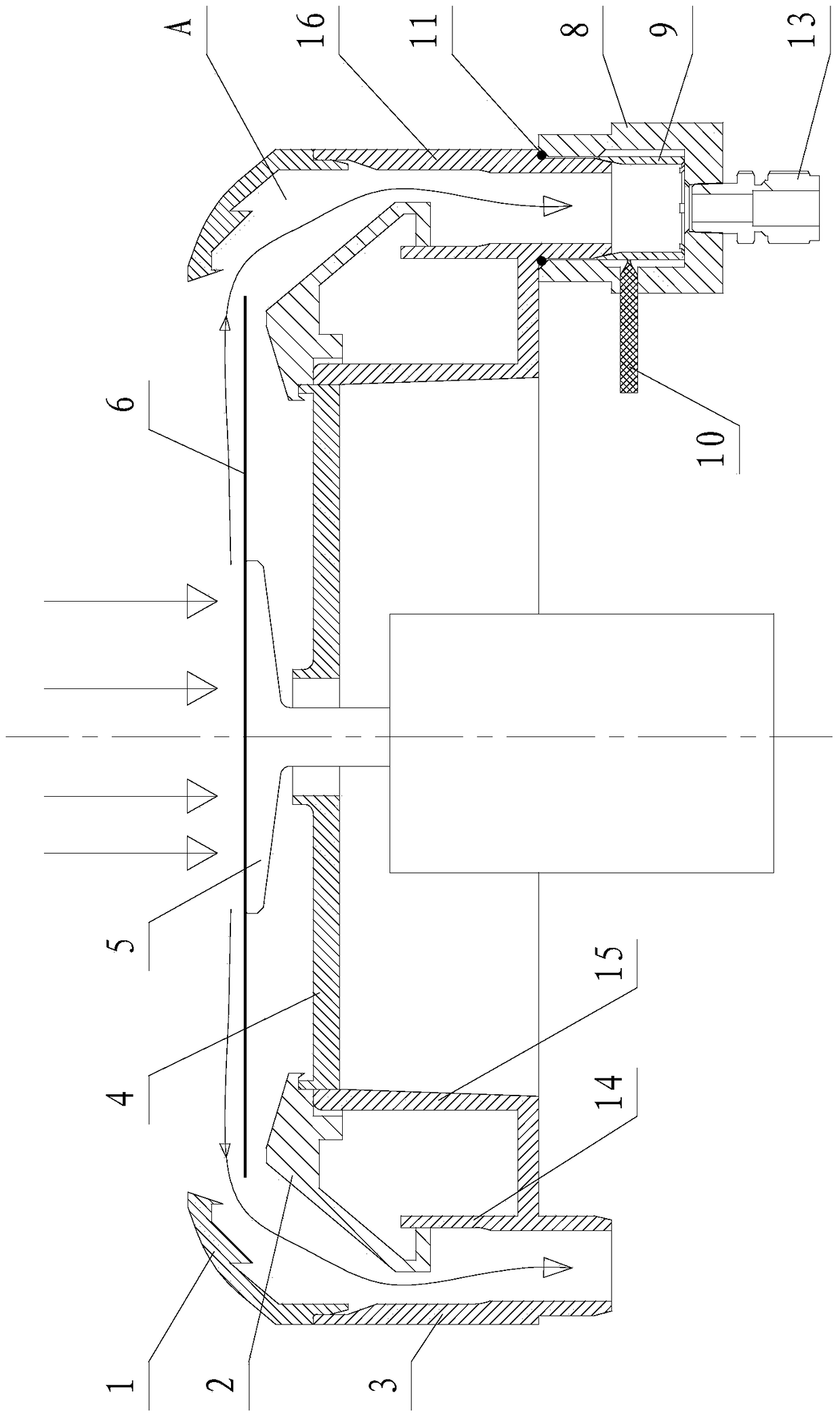 A device for detecting liquid waste discharge in a process unit