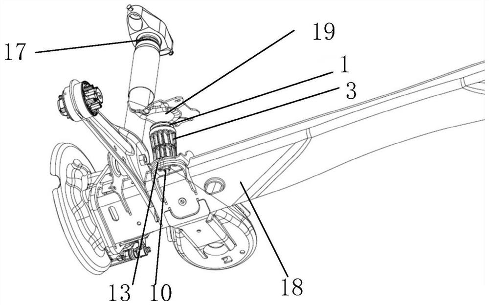 Torsion beam limit block structure and limit system