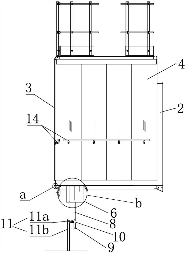 Water accumulation prevention elevator used for market