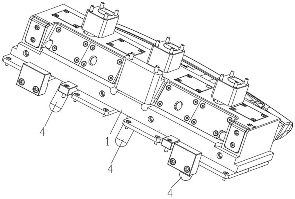 Mold stripping structure with sliding blocks for mold