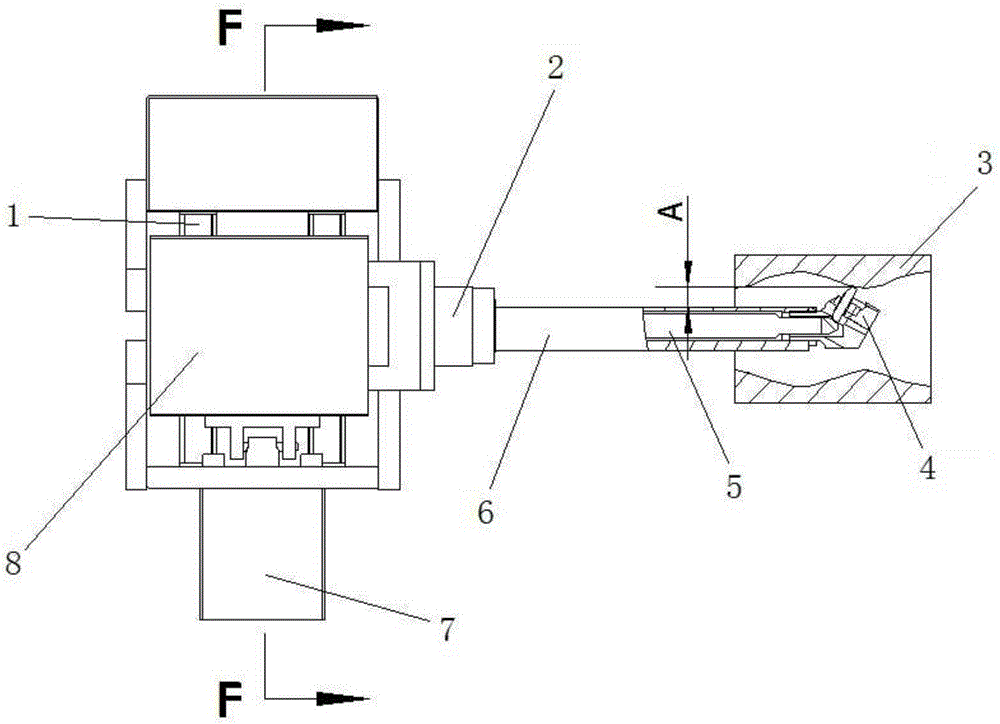 Special-shaped metal inner hole workpiece surface nanometer machining device and application thereof