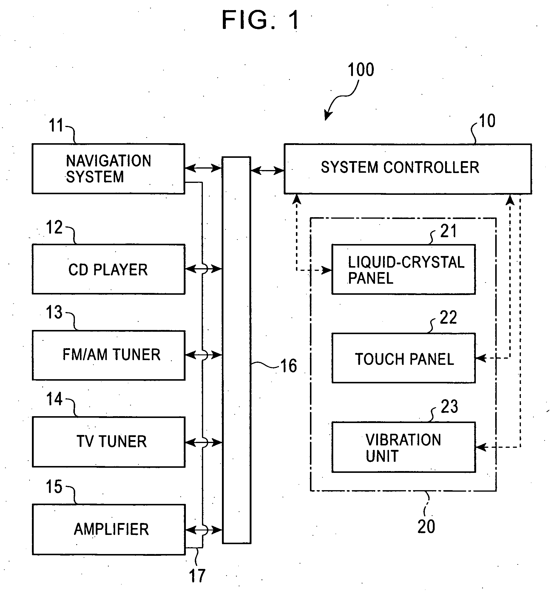 Control input device with vibrating function