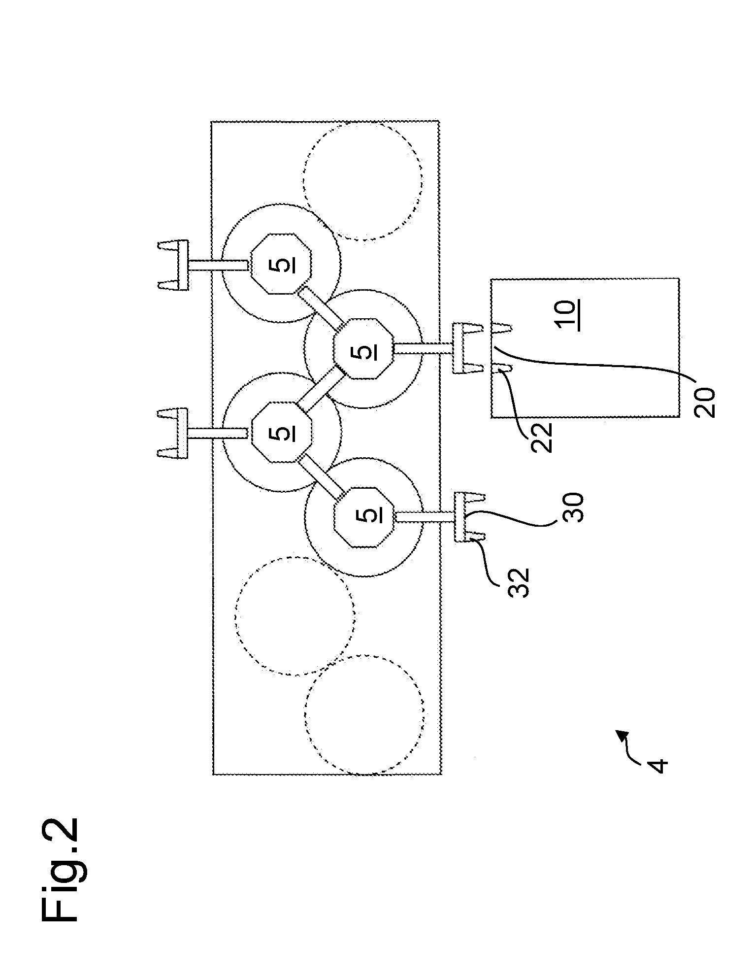Container treatment system and handling device