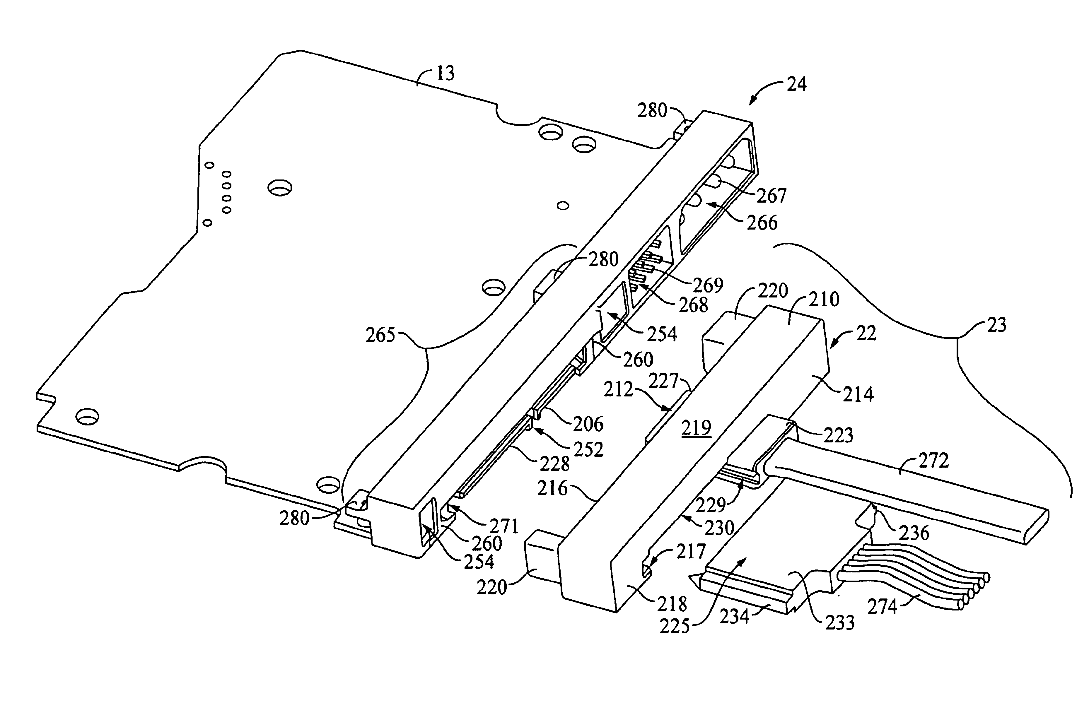 Storage peripheral having a robust serial advanced technology attachment (SATA) PCB connector