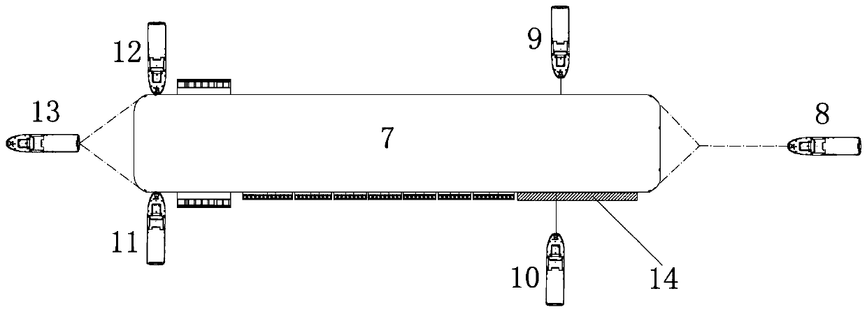 Dry towing transporting float-on process of floating production, storage and offloading device