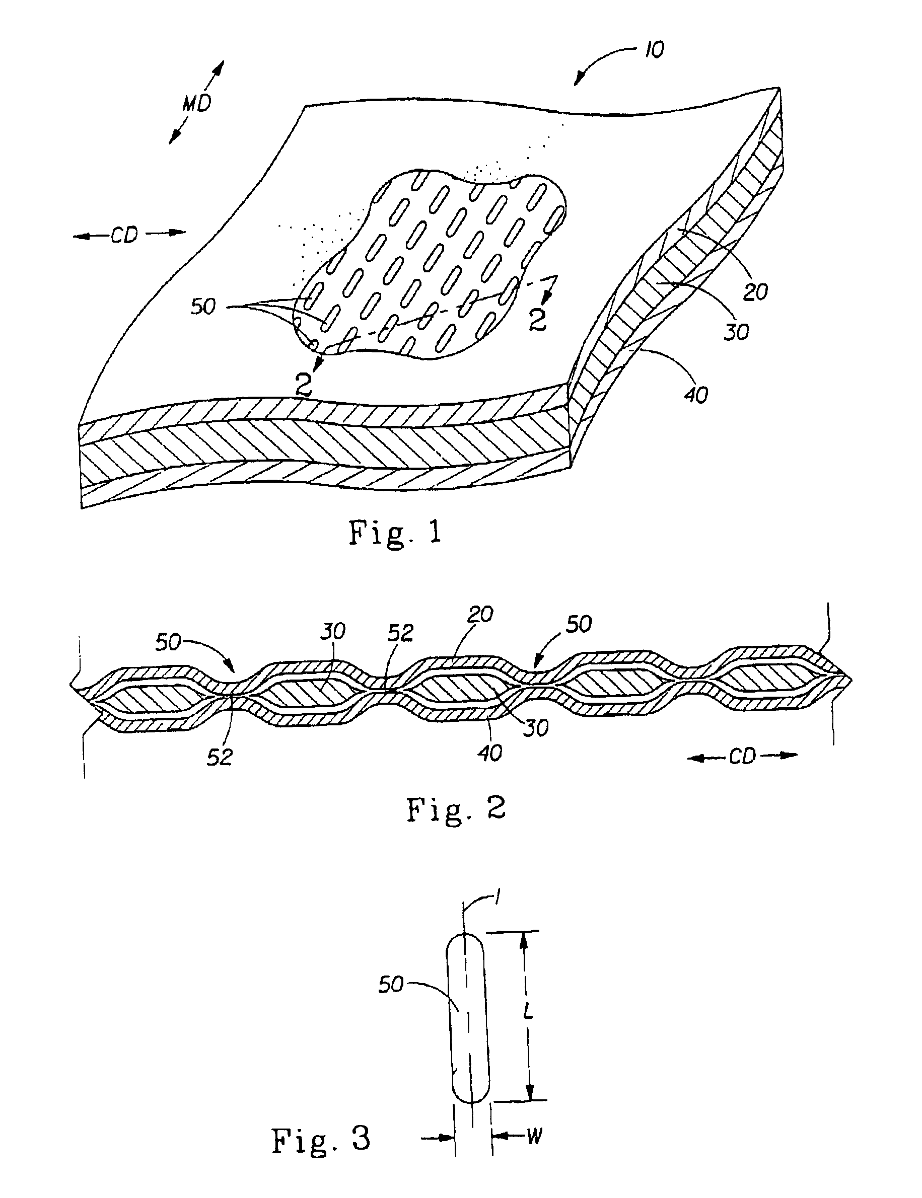 Laminate web comprising an apertured layer and method for manufacturing thereof