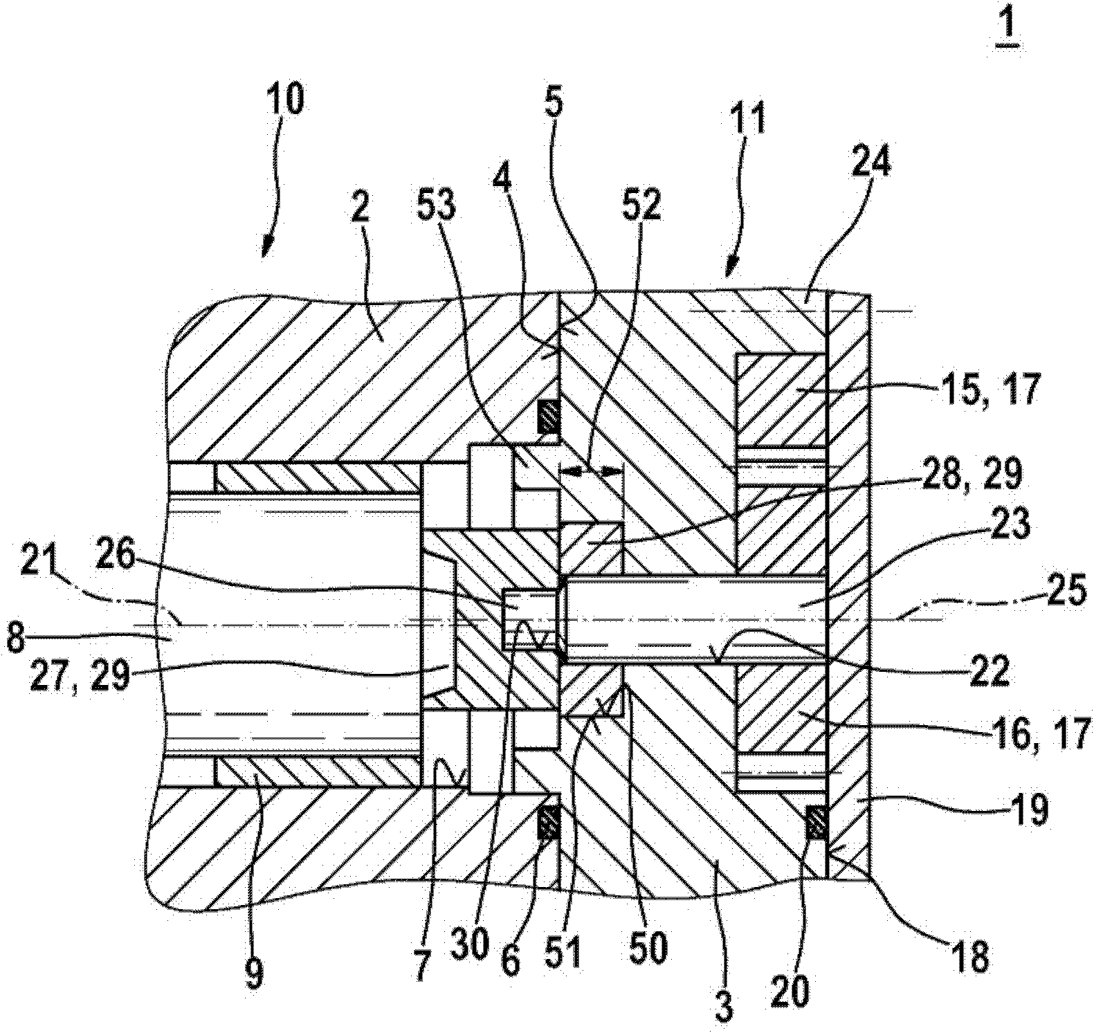 Fuel pump with an overflow and a bypass valves