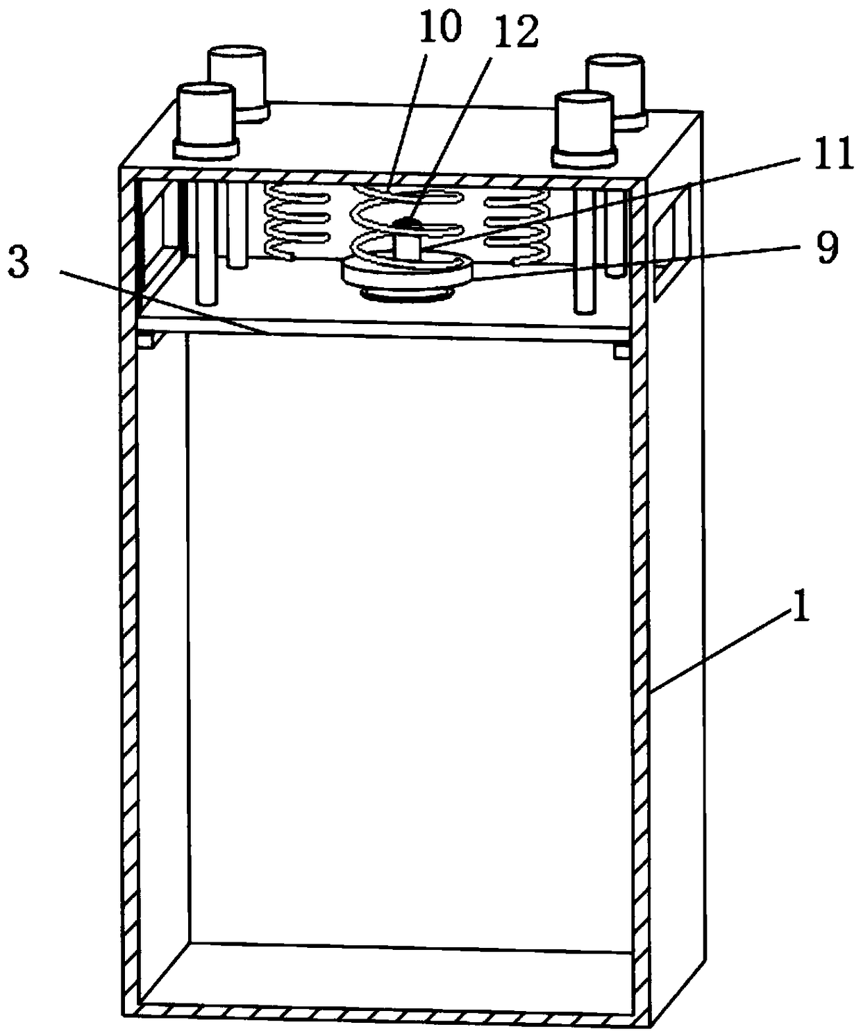 Anti-explosion device and method for top of switch cabinet
