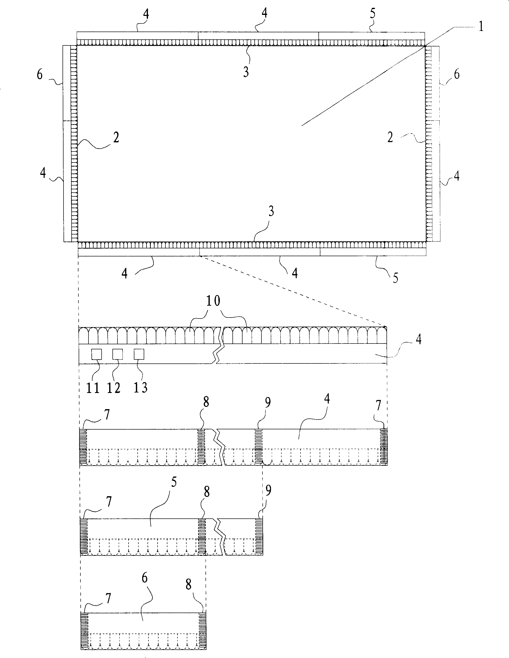 Infra-red ray emission and receiving circuit board unit and infra-red ray touch screen using same