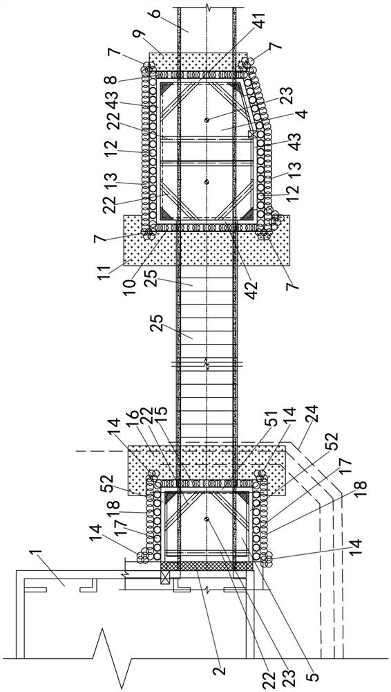 Tunnel structure formed by pipe jacking and shield tunneling in ...