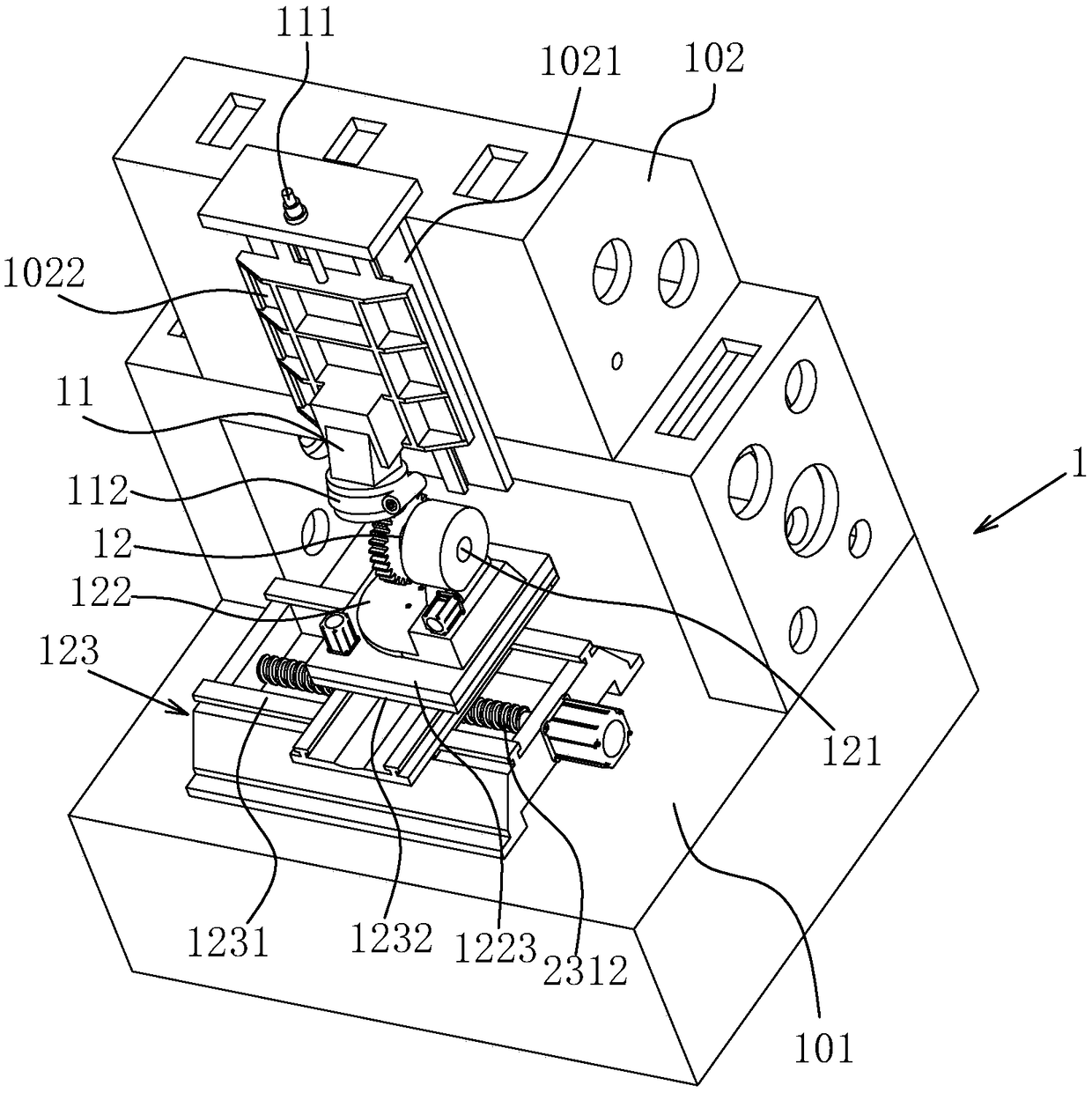 Comb slot machine tool and comb slot cutter displacement control method thereof