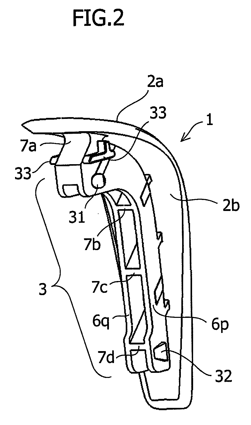 Molded plastic part