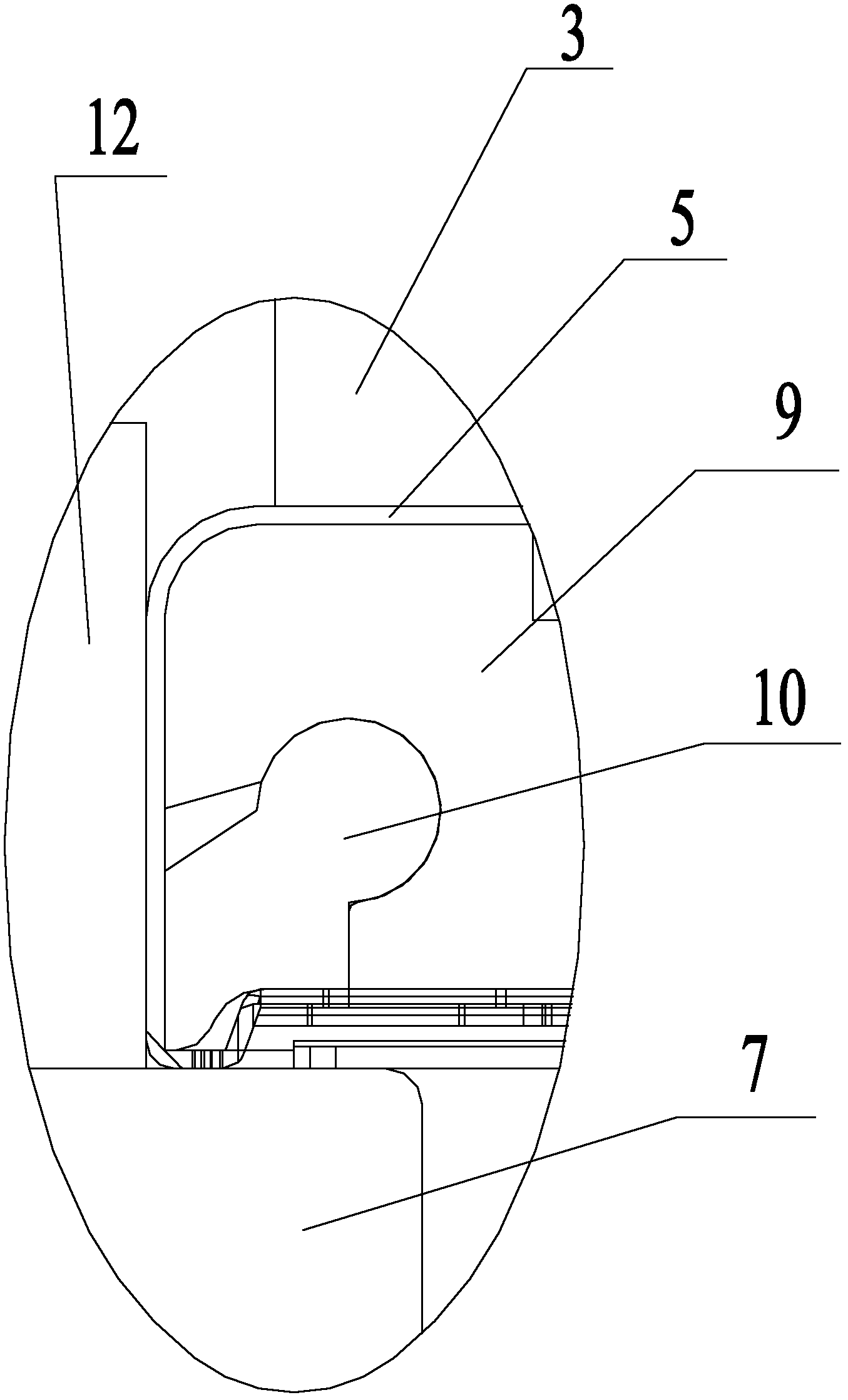 Mold with swing type stripping structure