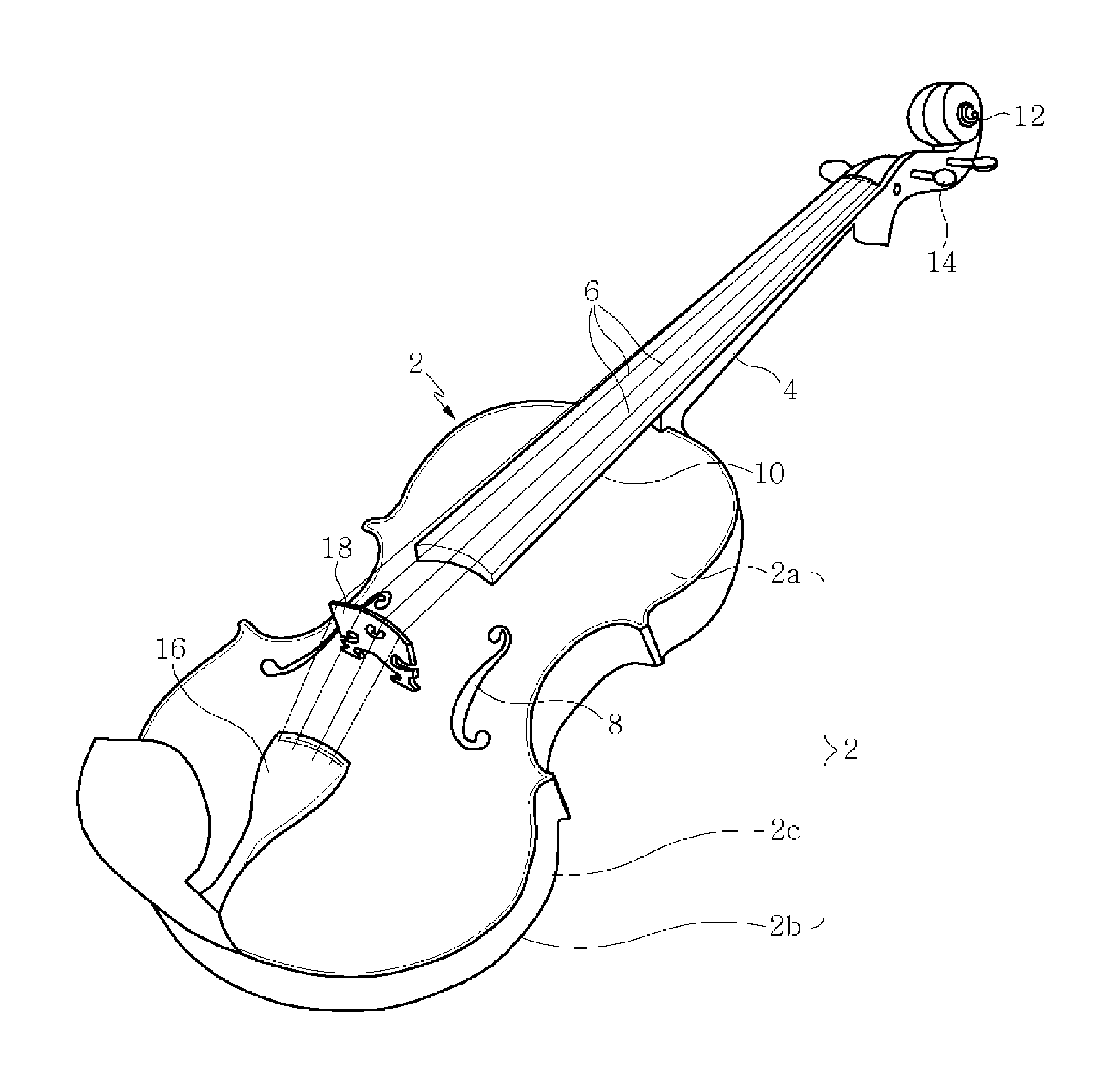 Acoustic and electric combined stringed instrument of violin group