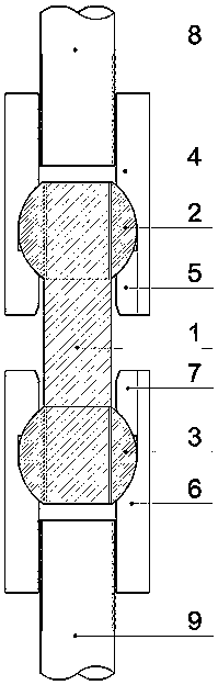 Double-ball-hinge steering connector of offset rod member