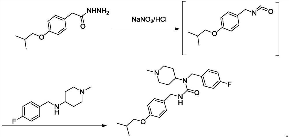 Method for continuously preparing pimavanserin by using micro-channel reactor