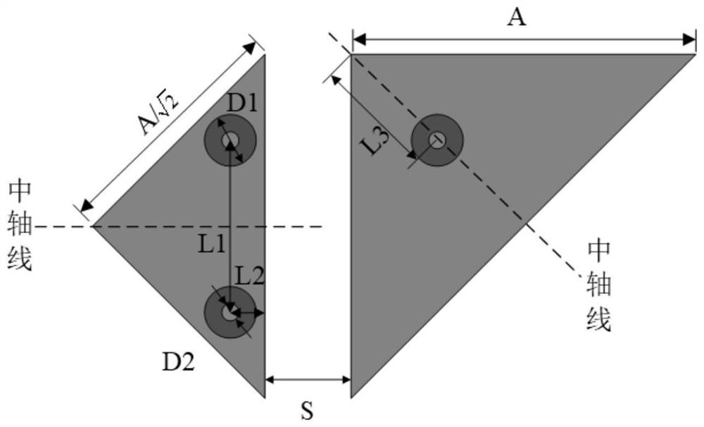 Isosceles Right Triangle Dielectric Ceramic Balun Filter Based on Space Coupling Mechanism