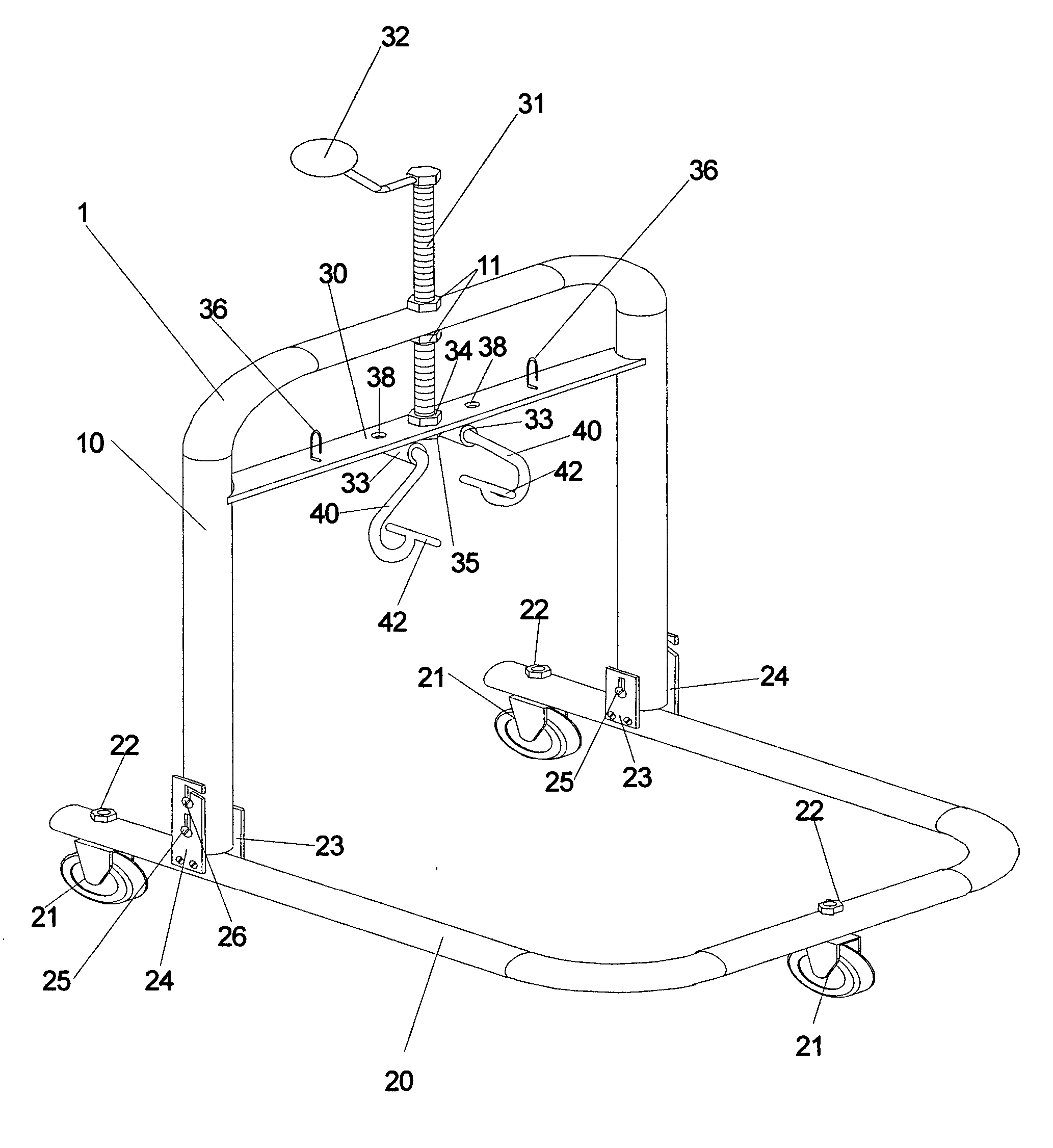 Commode lifting and transporting device