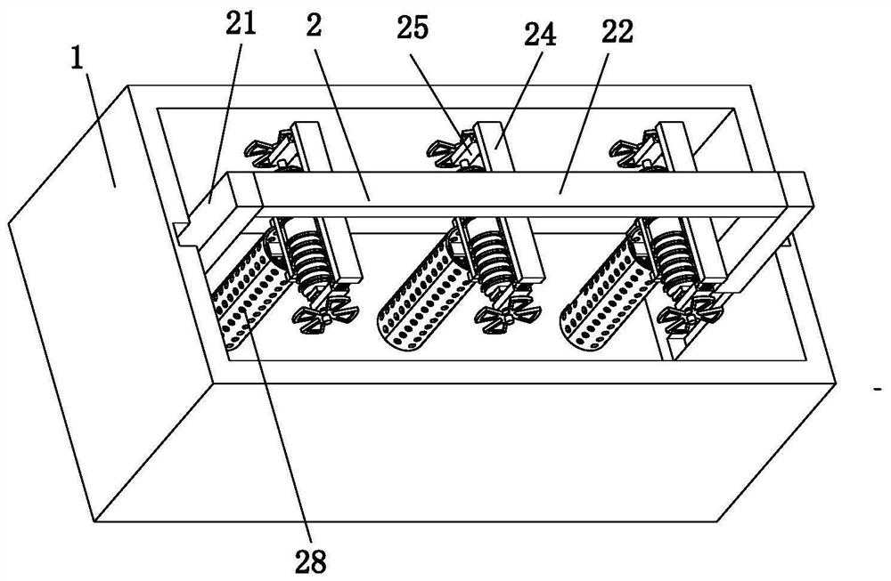 Fixing and clamping device for plant dyeing