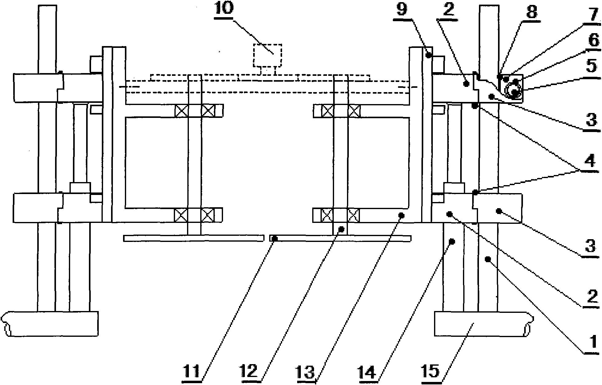 Cutter lifting mechanism of sugarcane combined harvester