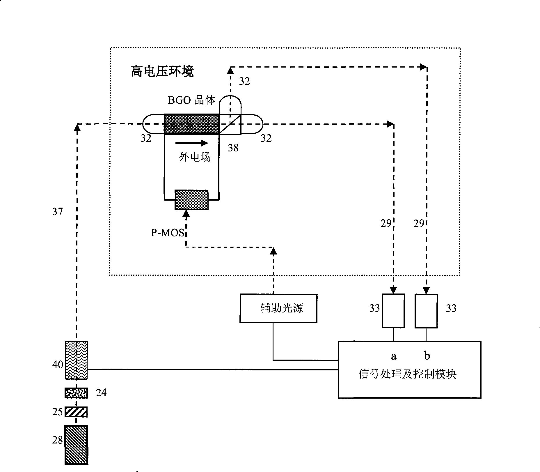 Minitype optical DC/AC electric field sensor