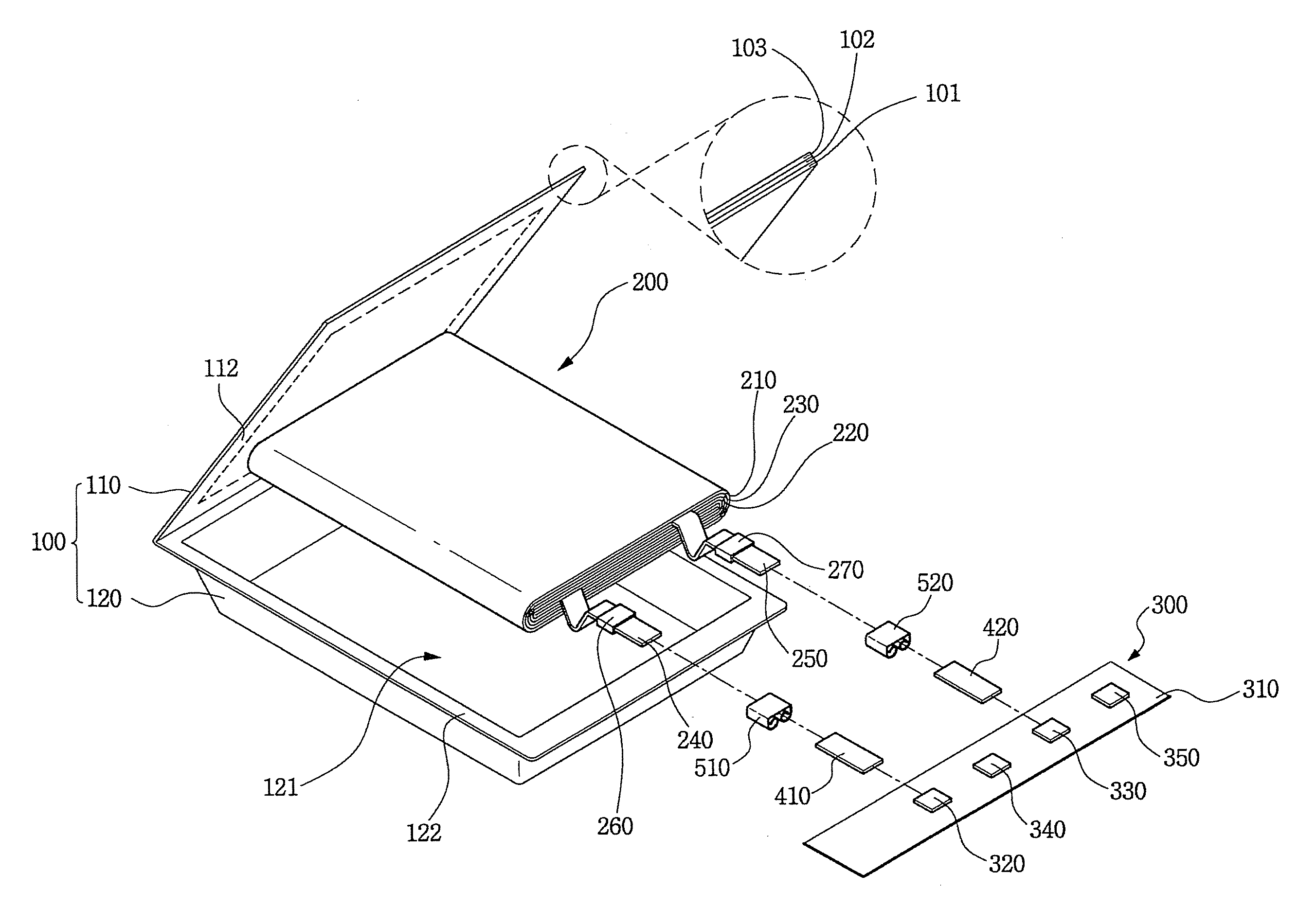 Squeeze pin and secondary battery using the same