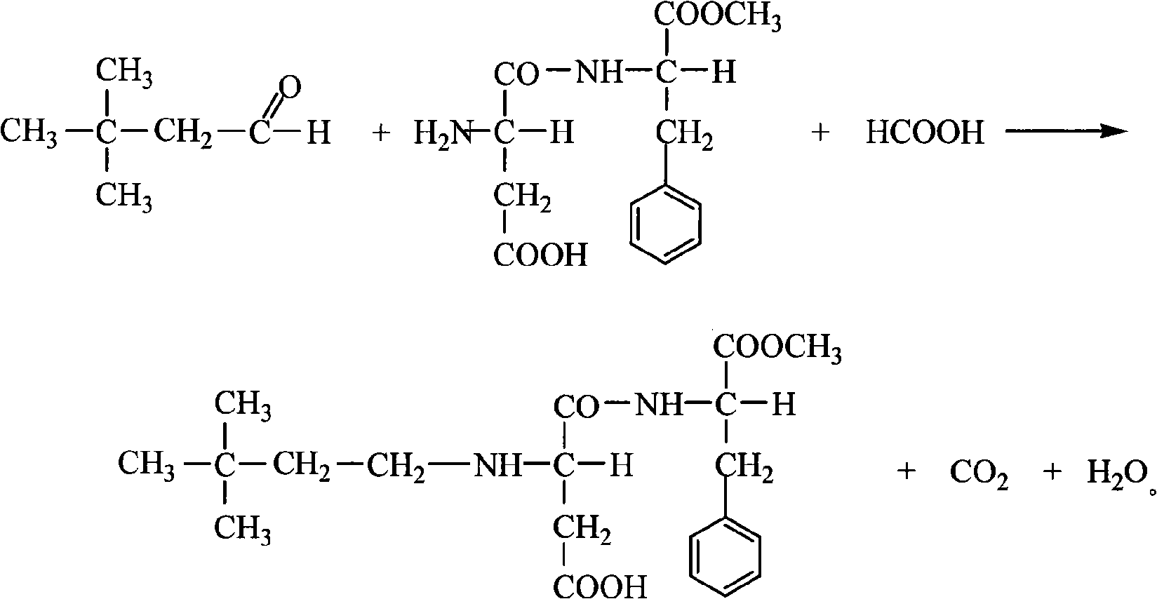 Method for synthesizing neotame
