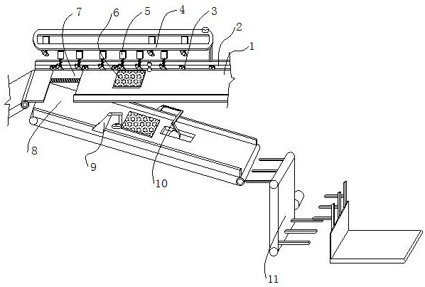 A ceramic tile screening and polishing integrated processing device