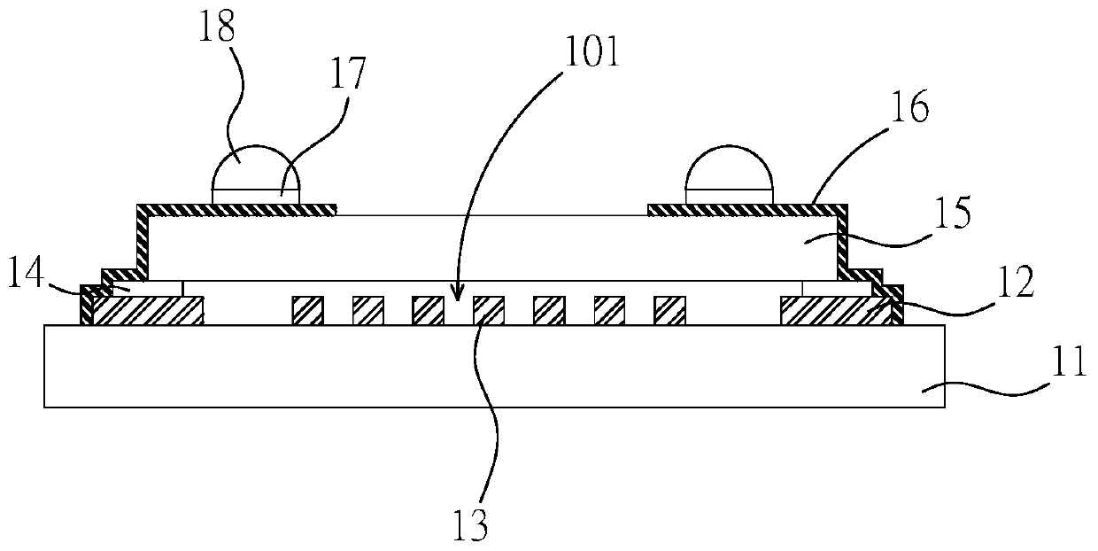 Surface acoustic wave filter packaging structure and manufacturing method thereof