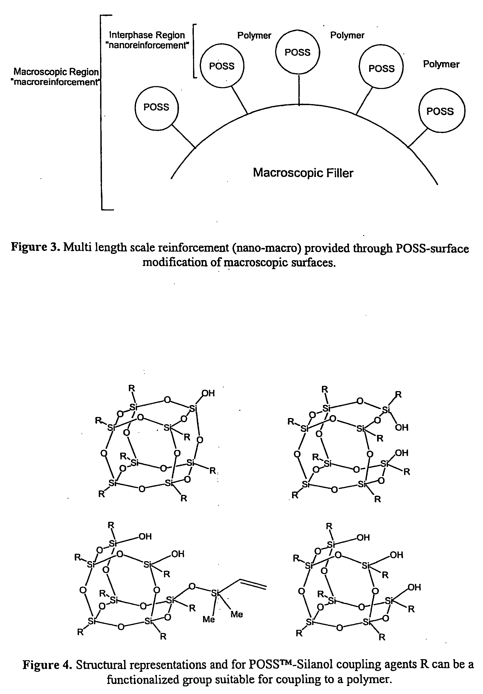 Surface modification with polyhedral oligomeric silsesquioxanes silanols
