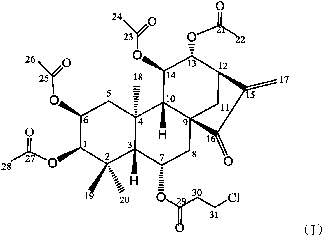 Isoforrensin A derivative and application thereof to preparation of anti-tumor medicine