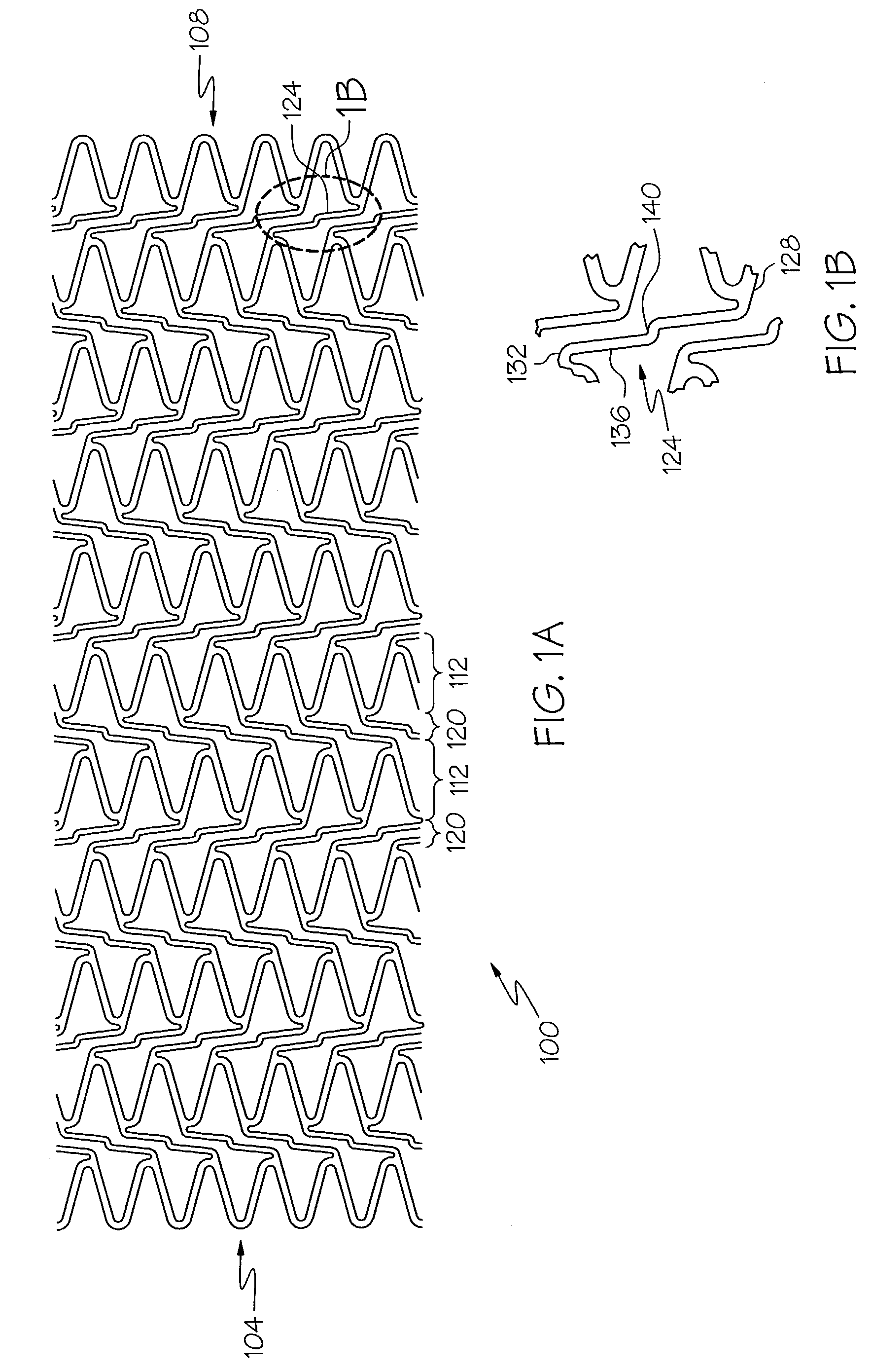 Stent with stepped connectors