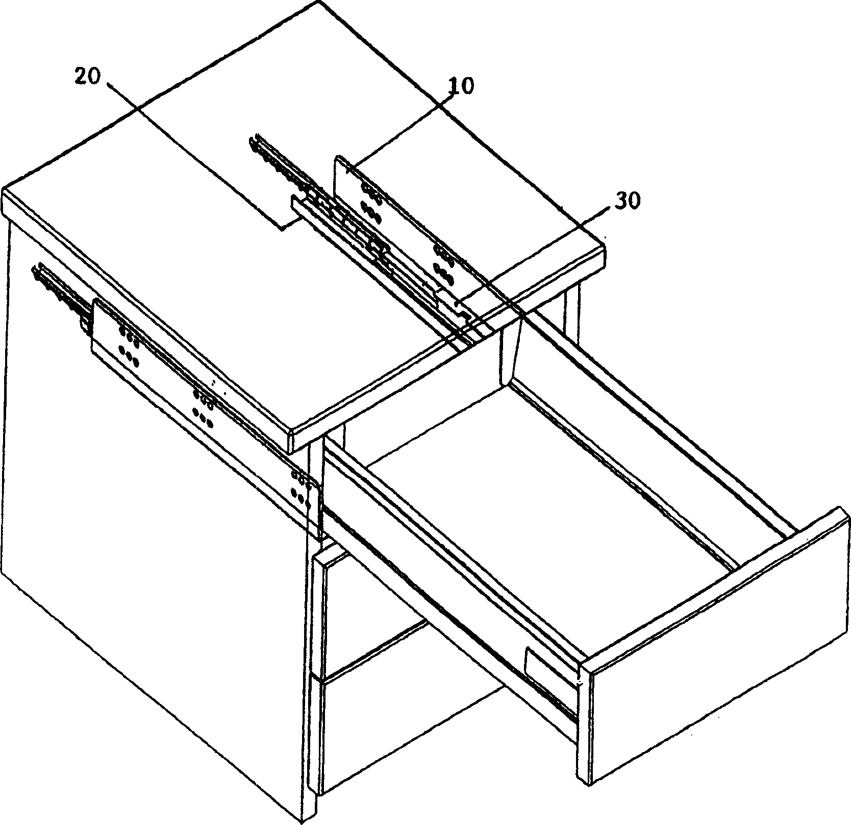 Drawer guide rail assembly