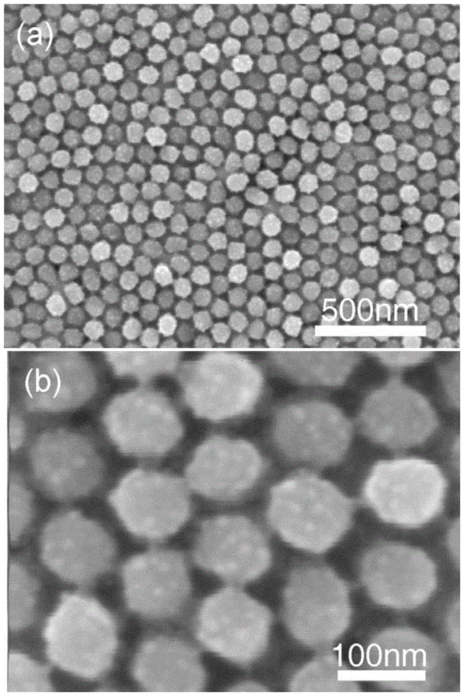 Gold nanoparticle-silver nano-semisphere array as well as preparation method and application thereof