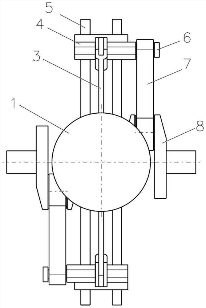 A horizontally opposed engine with coaxially arranged cylinders