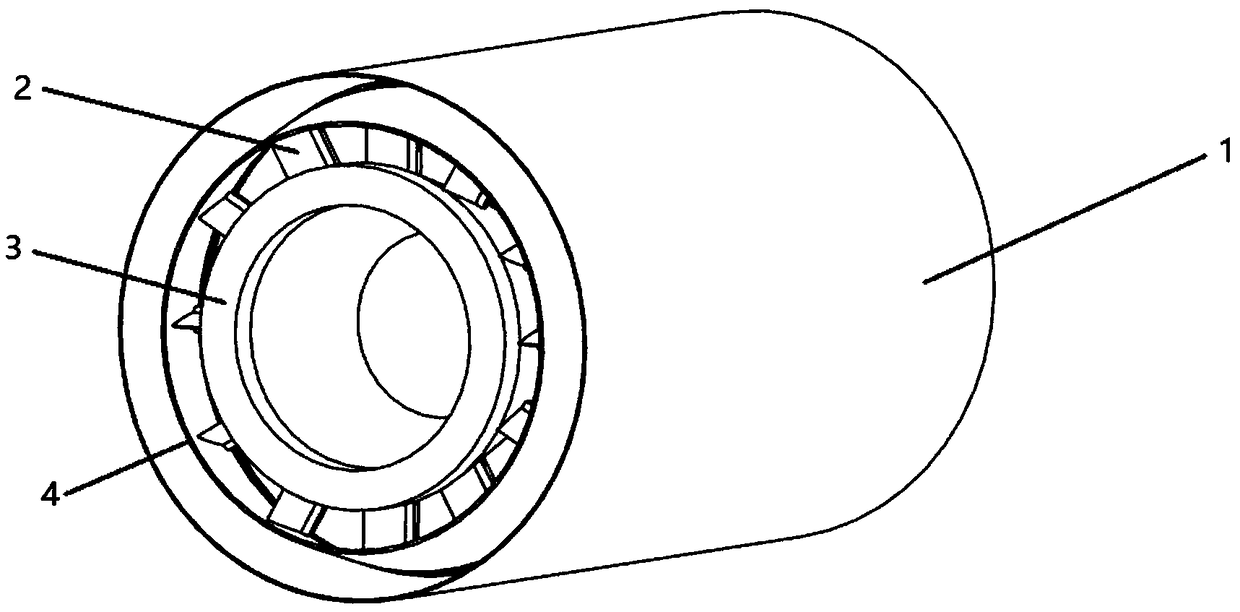 An integrated afterburner with dual oil passages at the end of a support plate