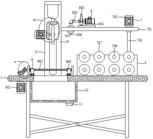 Integrated ceiling fixed-length cutting machining device based on aluminum material