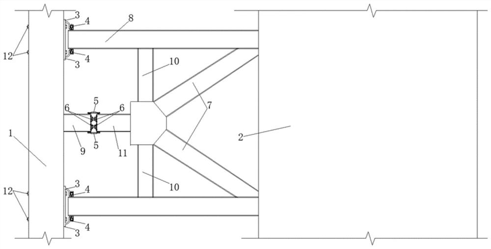 Fabricated energy dissipation extension arm structure system