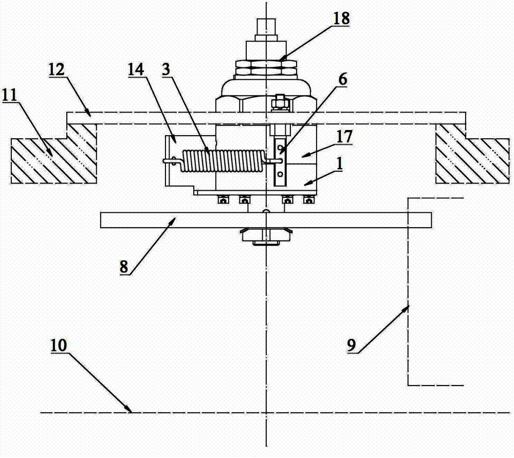 Rotation angle measuring device and engineering machinery