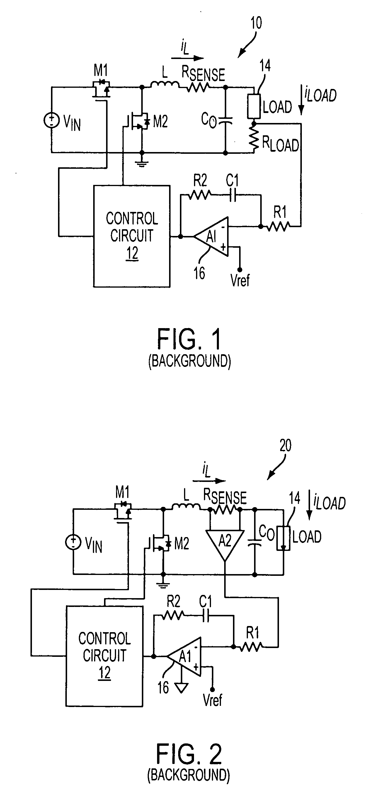 Current source with indirect load current signal extraction